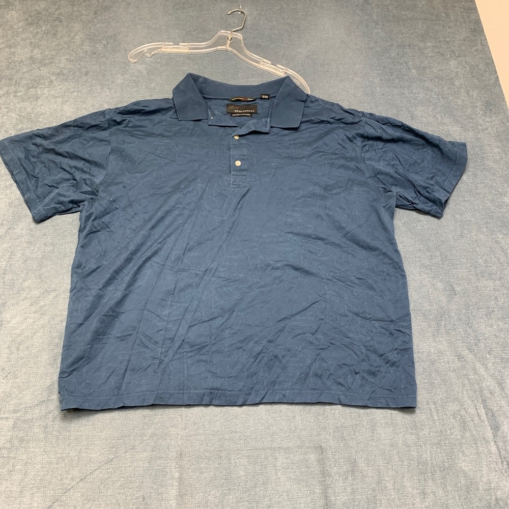 Greg Norman 60/2 Mercerized Cotton Polo Shirt Mens 2XL Gray Tennis Performance